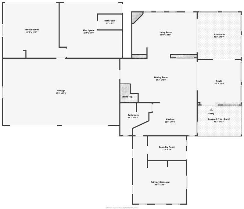 Main Floor, Garage with Guest Suite off of Garage with Private Entrance Off of Rear of Home. The Family Room is Considered the 4th Bedroom (Could also be used as Separate Office Area as Well) - 1409 LAVILLA RD, PUNTA GORDA