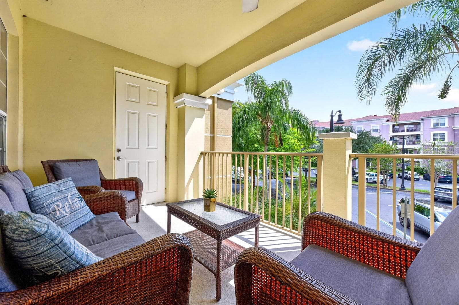 Covered balcony features additonal storage. - 5049 SHOREWAY LOOP #1-201, ORLANDO