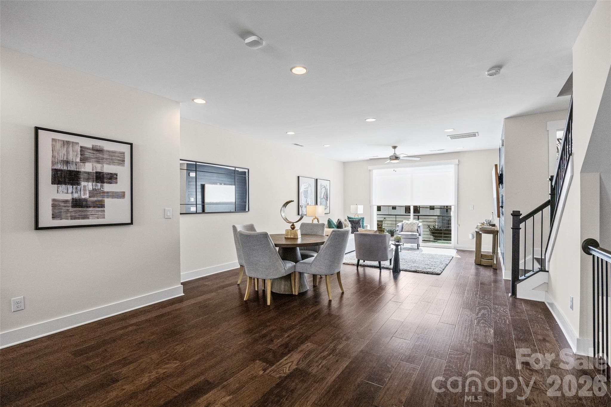 2nd FL: Open Dining space between kitchen and living room - 1229 Lomax Avenue, Charlotte