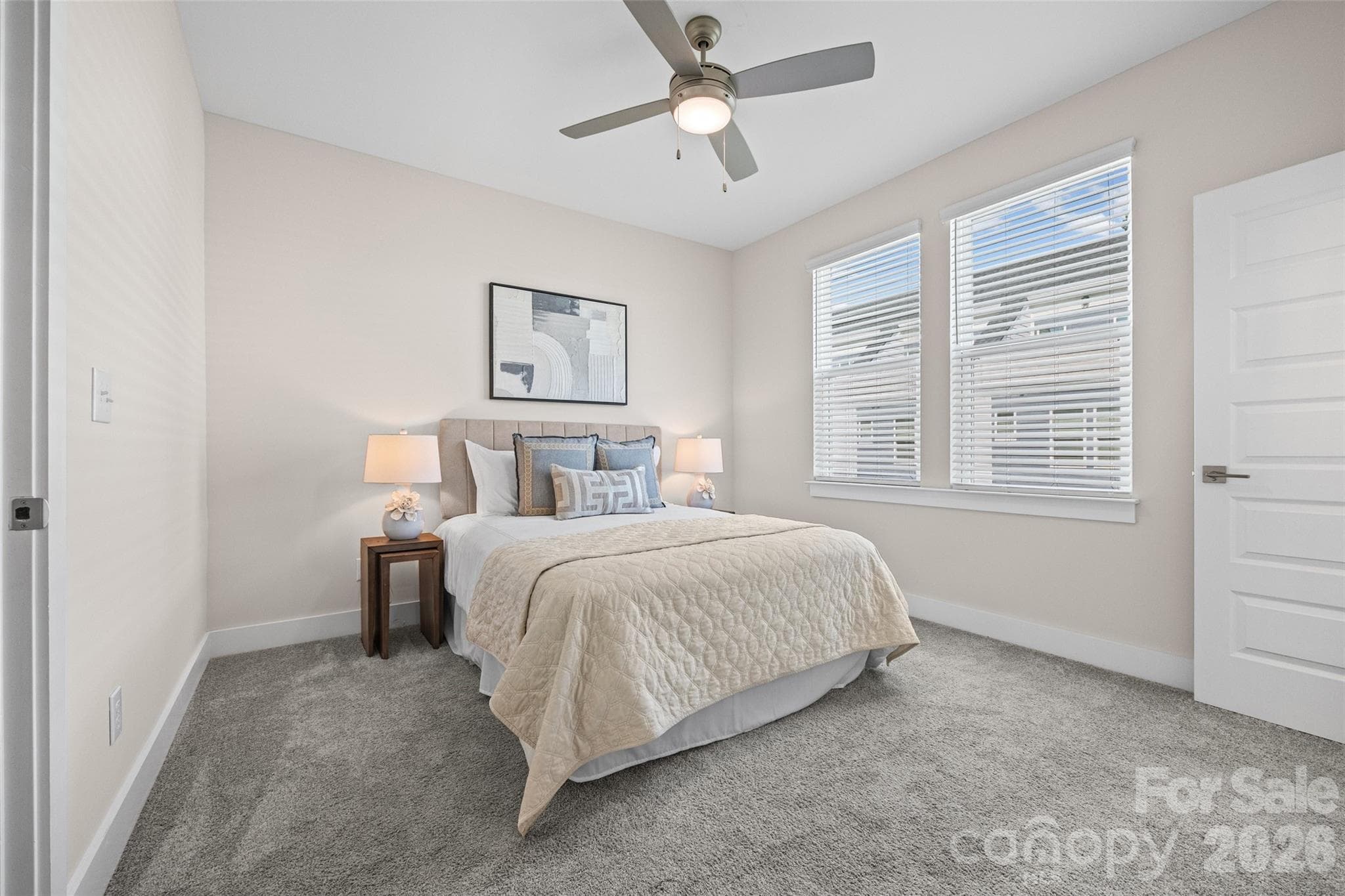 3rd FL: Bright secondary bedroom with two windows - 1229 Lomax Avenue, Charlotte
