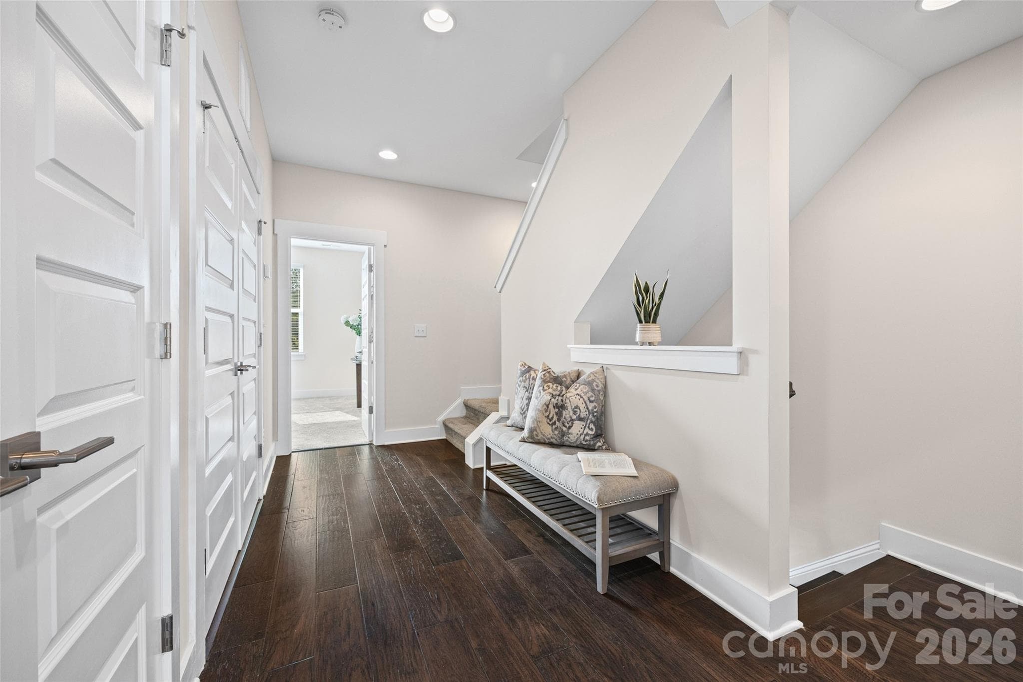 3rd FL hall with built-in storage and a quiet sitting nook - 1229 Lomax Avenue, Charlotte