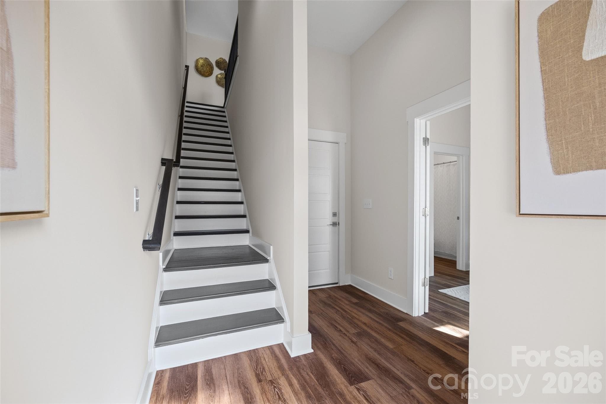 Entry Level Stairs and Office / Bedroom to right - 1229 Lomax Avenue, Charlotte