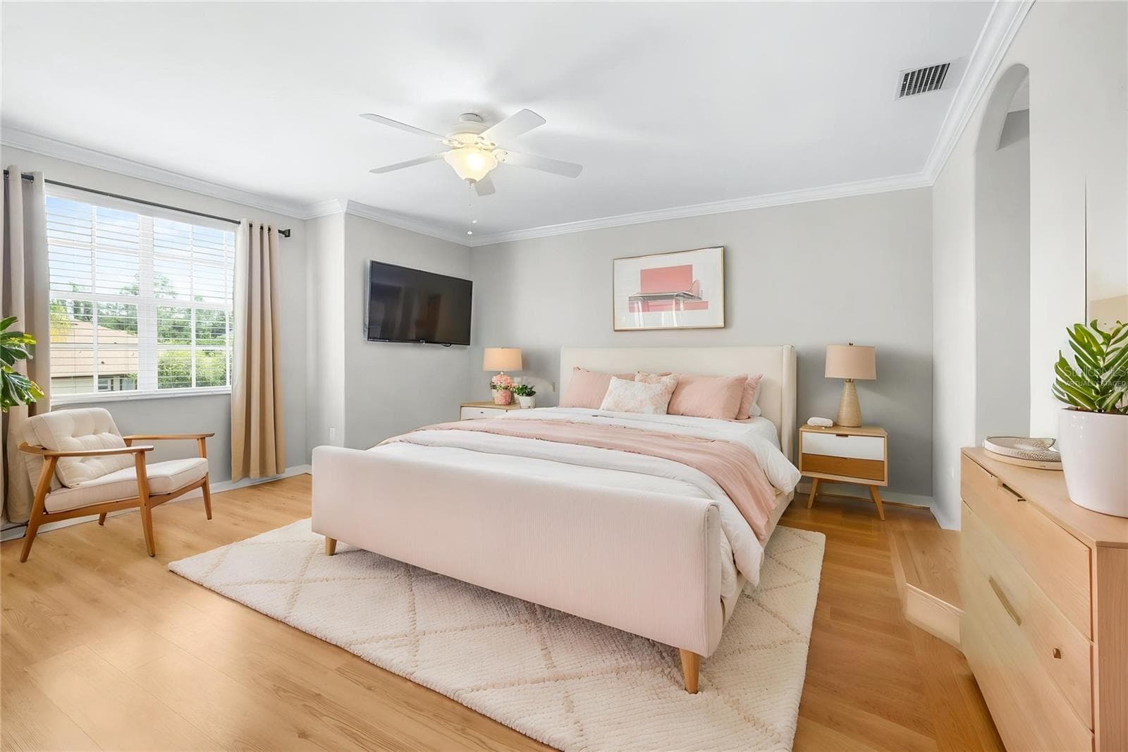 Virtually staged primary bedroom - 27015 FIREBUSH DR, WESLEY CHAPEL