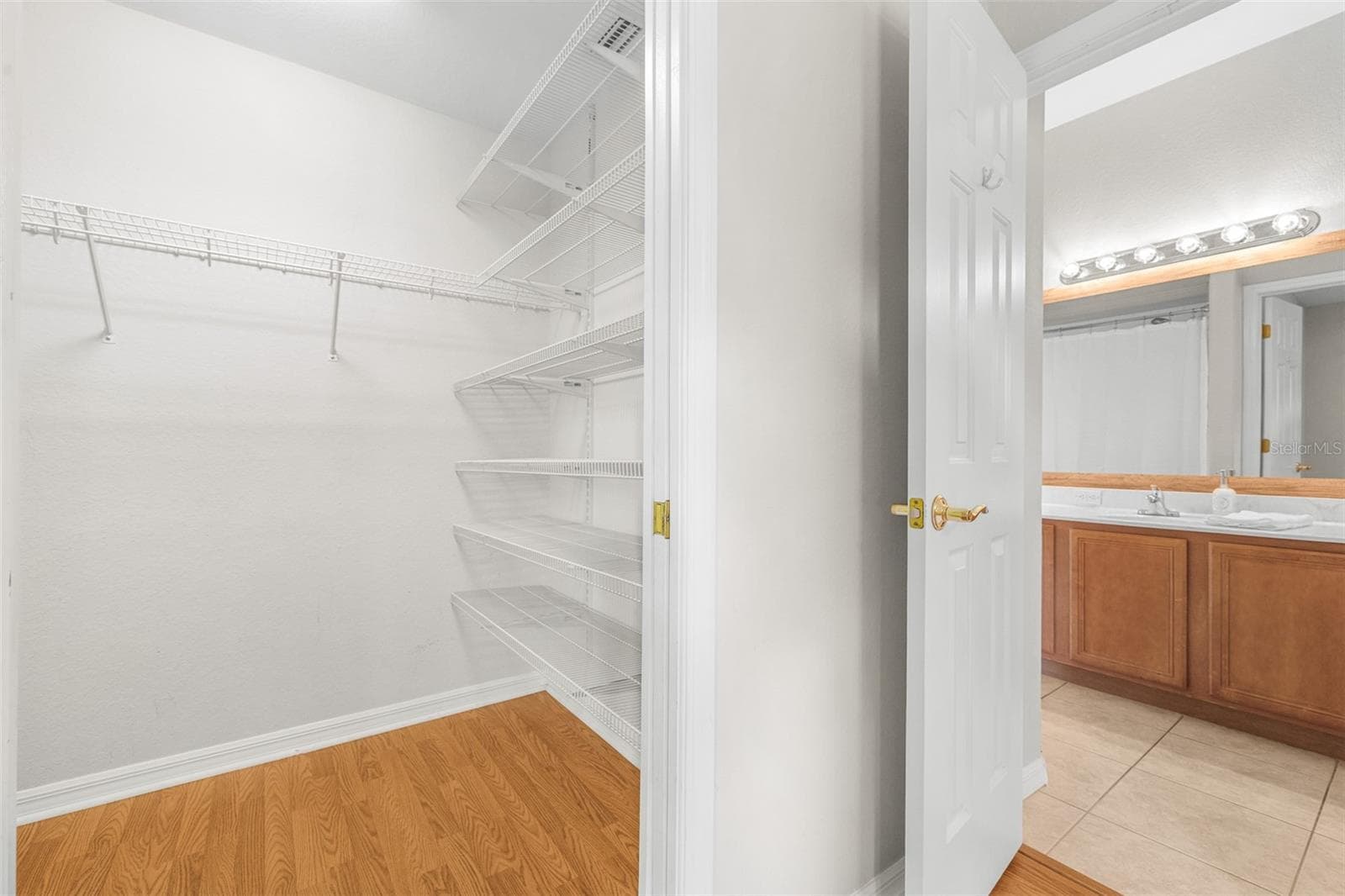 First floor bedroom has a large walk-in closet and ensuite bath - 27015 FIREBUSH DR, WESLEY CHAPEL