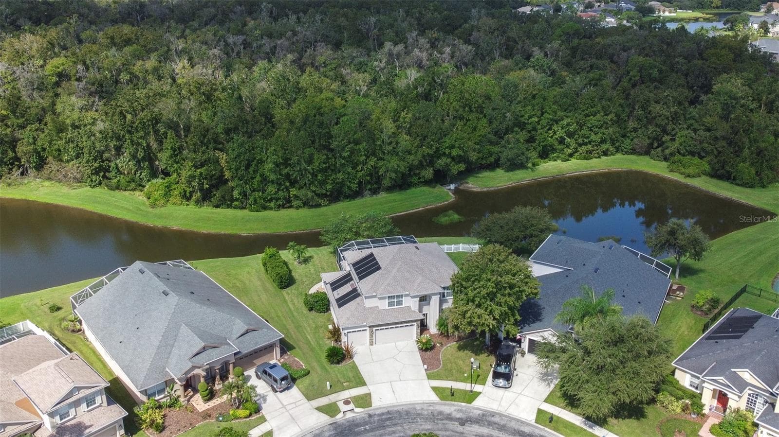 Arial front view - 27015 FIREBUSH DR, WESLEY CHAPEL