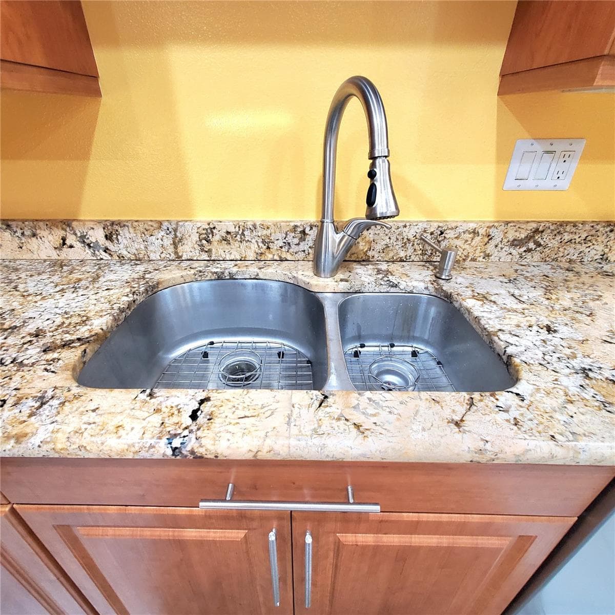 double sink and faudet with pull out sprayer. Also a soap pump. - 49 SANDSTONE CIR, VENICE