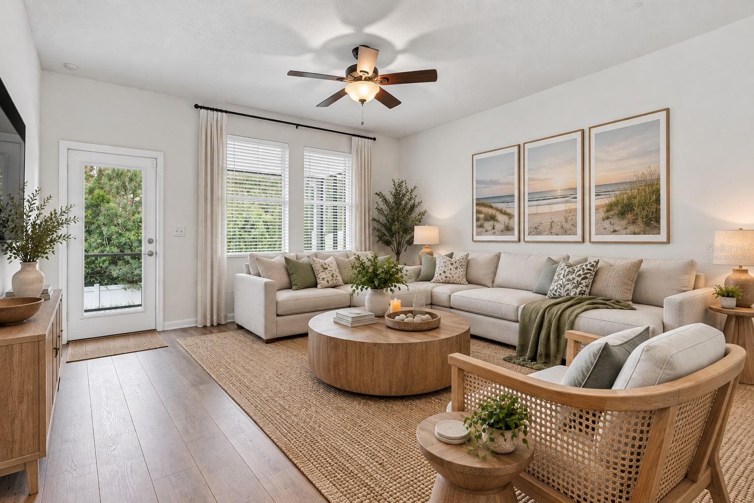 Virtually Staged Living Room - 18928 HAMPSTEAD HEATH CT, LAND O LAKES