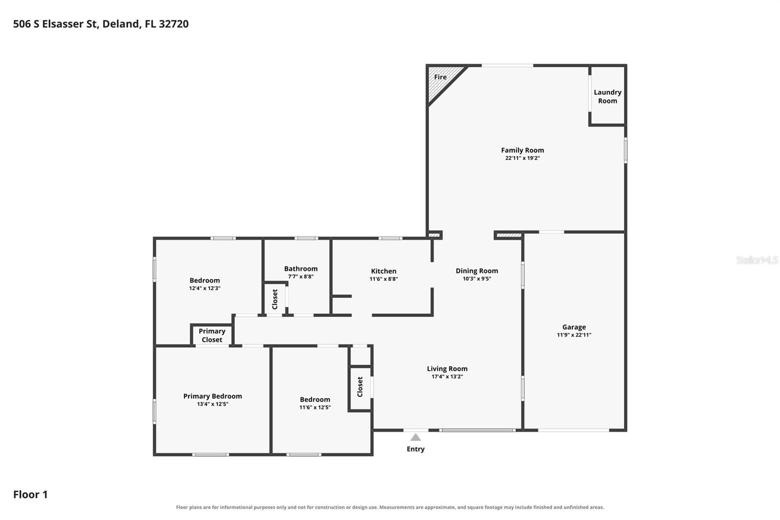 Floor Plan - 506 S ELSASSER ST, DELAND