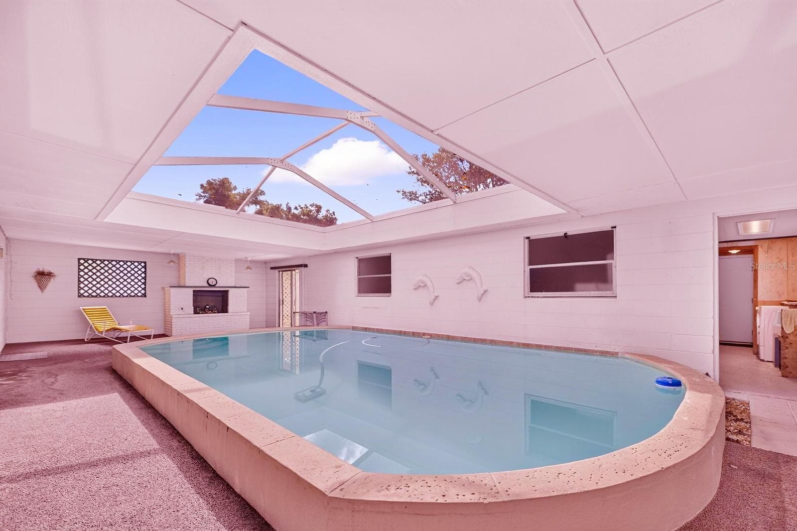 Pool Room with Fireplace - 521 S LARRY CIR, BRANDON