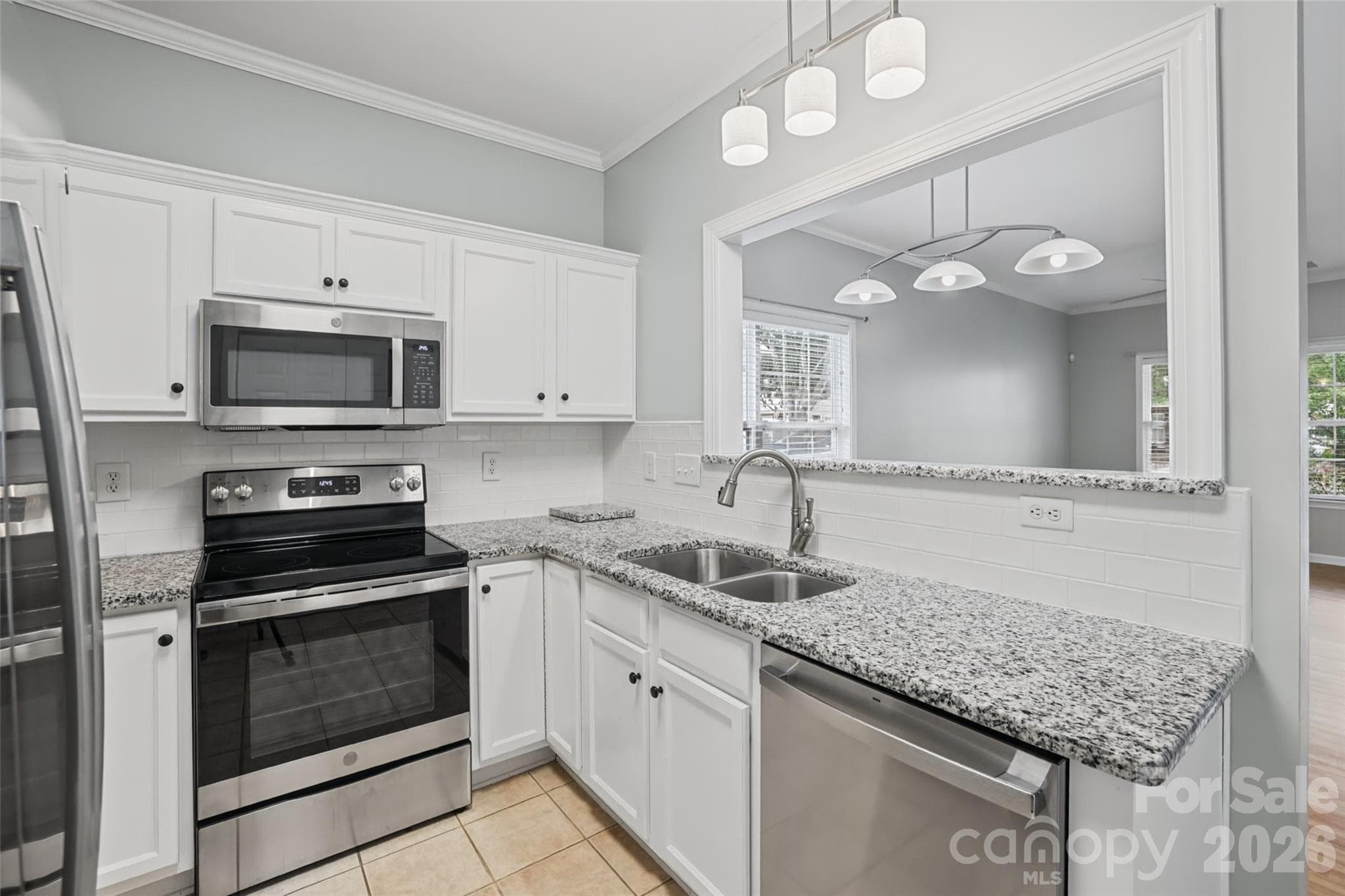 Updated kitchen - see into the dining area - great for entertaining - 1720 Clemmon Sanders Circle, Rock Hill