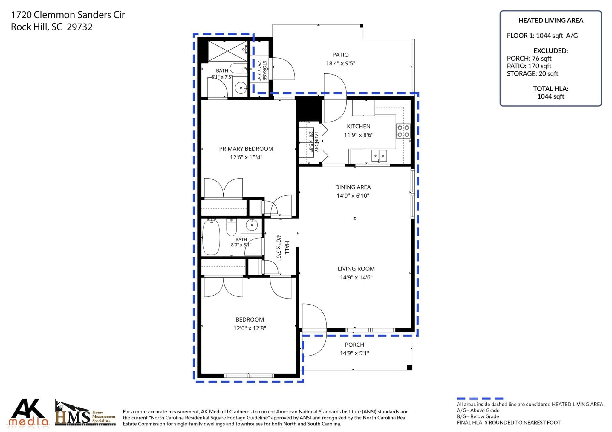 Floor Plan - 1720 Clemmon Sanders Circle, Rock Hill