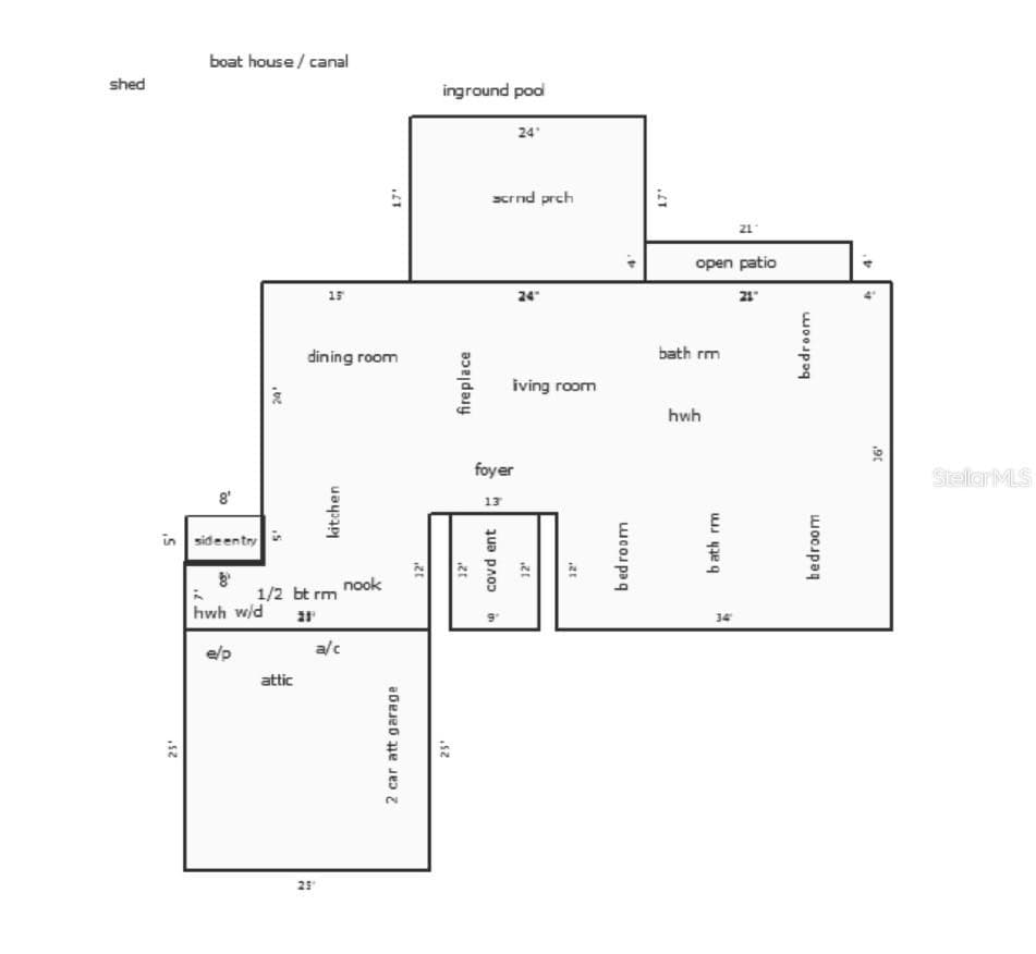 Floor plan - 2950 N SHELL RD, DELAND