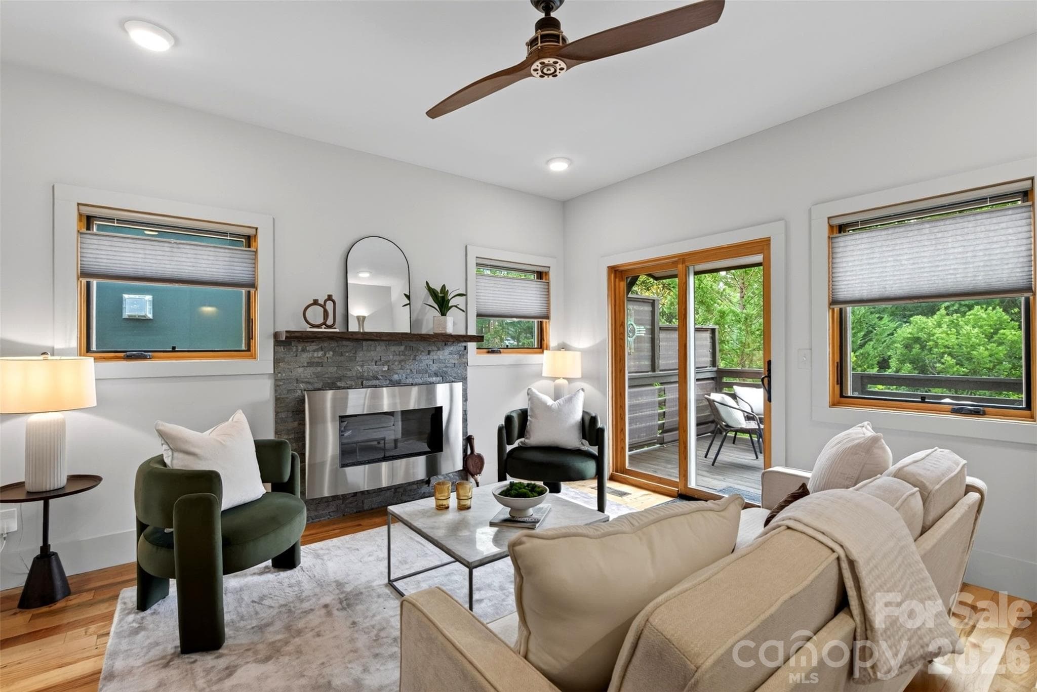 Gas Fireplace - 18 Sulphur Springs Road, Asheville
