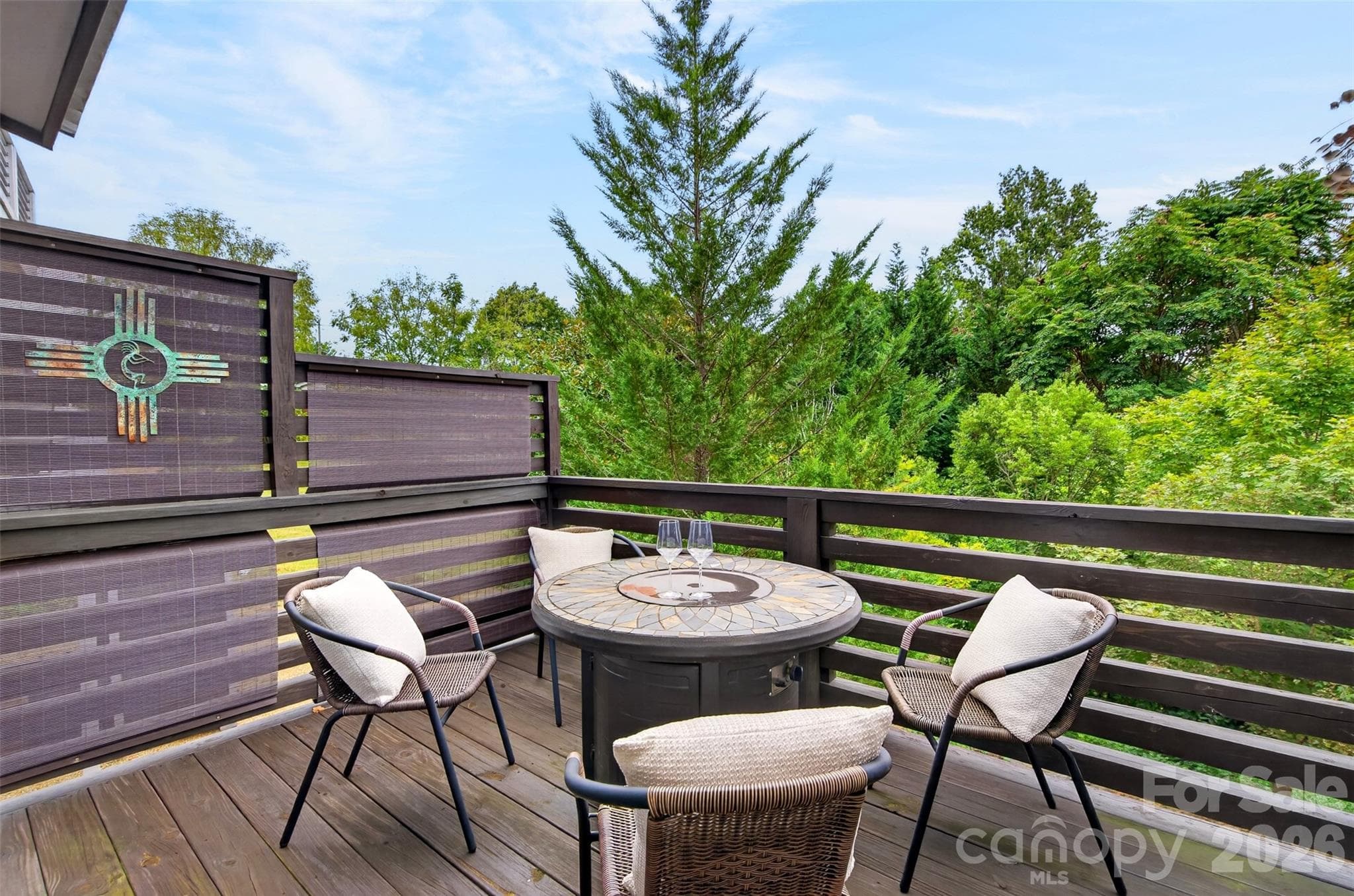 Rear Deck w/ Treed View - 18 Sulphur Springs Road, Asheville