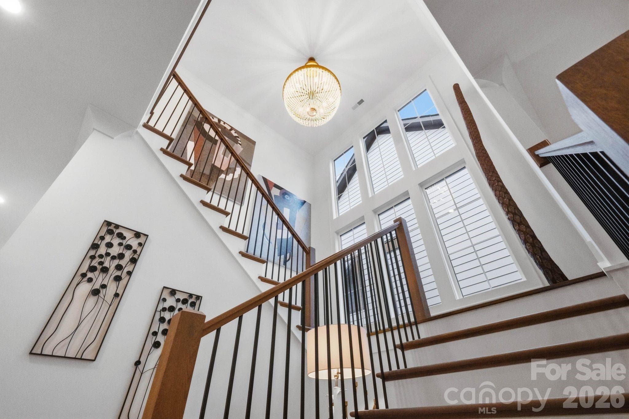 Stairwell to upper level - 1117 Lomax Avenue, Charlotte