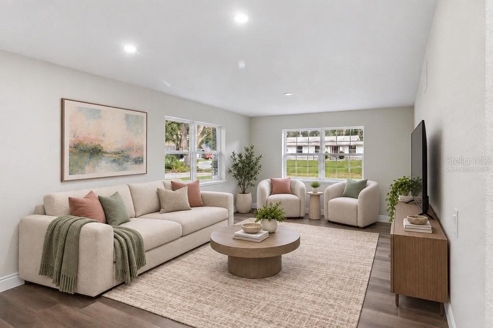Living Room(Virtually Staged) - 3415 IMPERIAL LN, LAKELAND