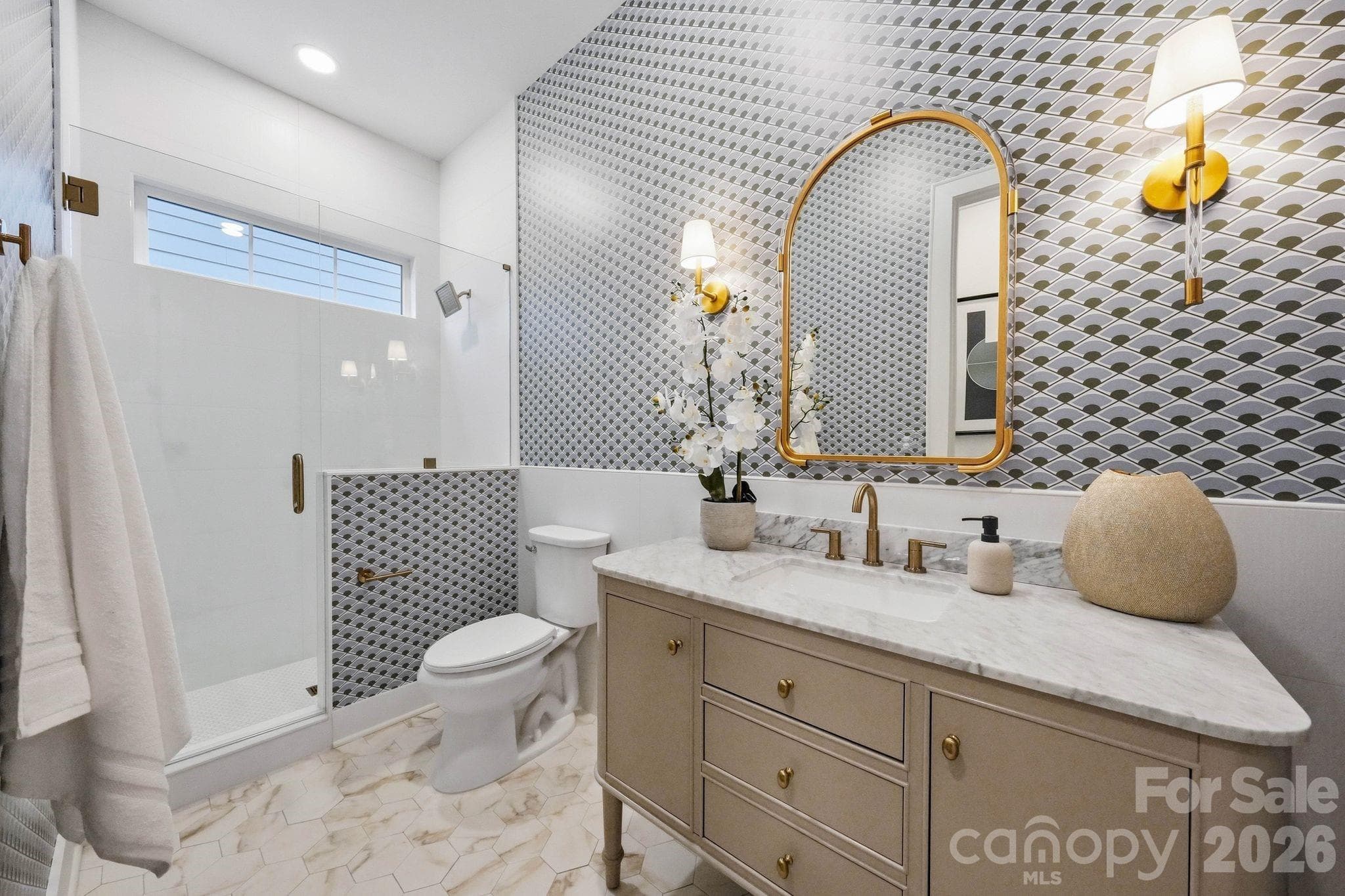 Main-level guest bathroom - 1117 Lomax Avenue, Charlotte