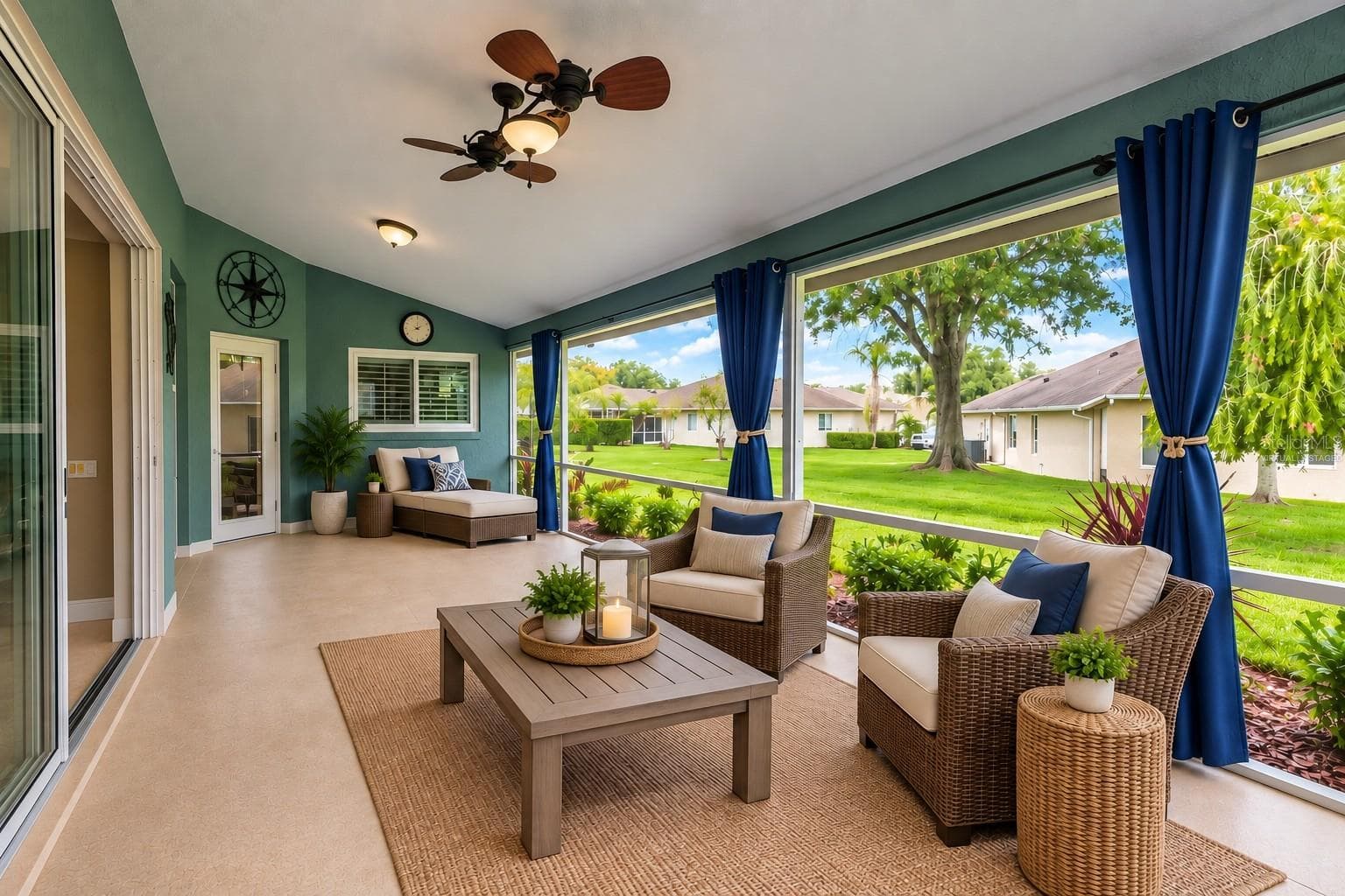 Virtually staged lanai. - 4465 FAIRWAY OAKS DR, MULBERRY