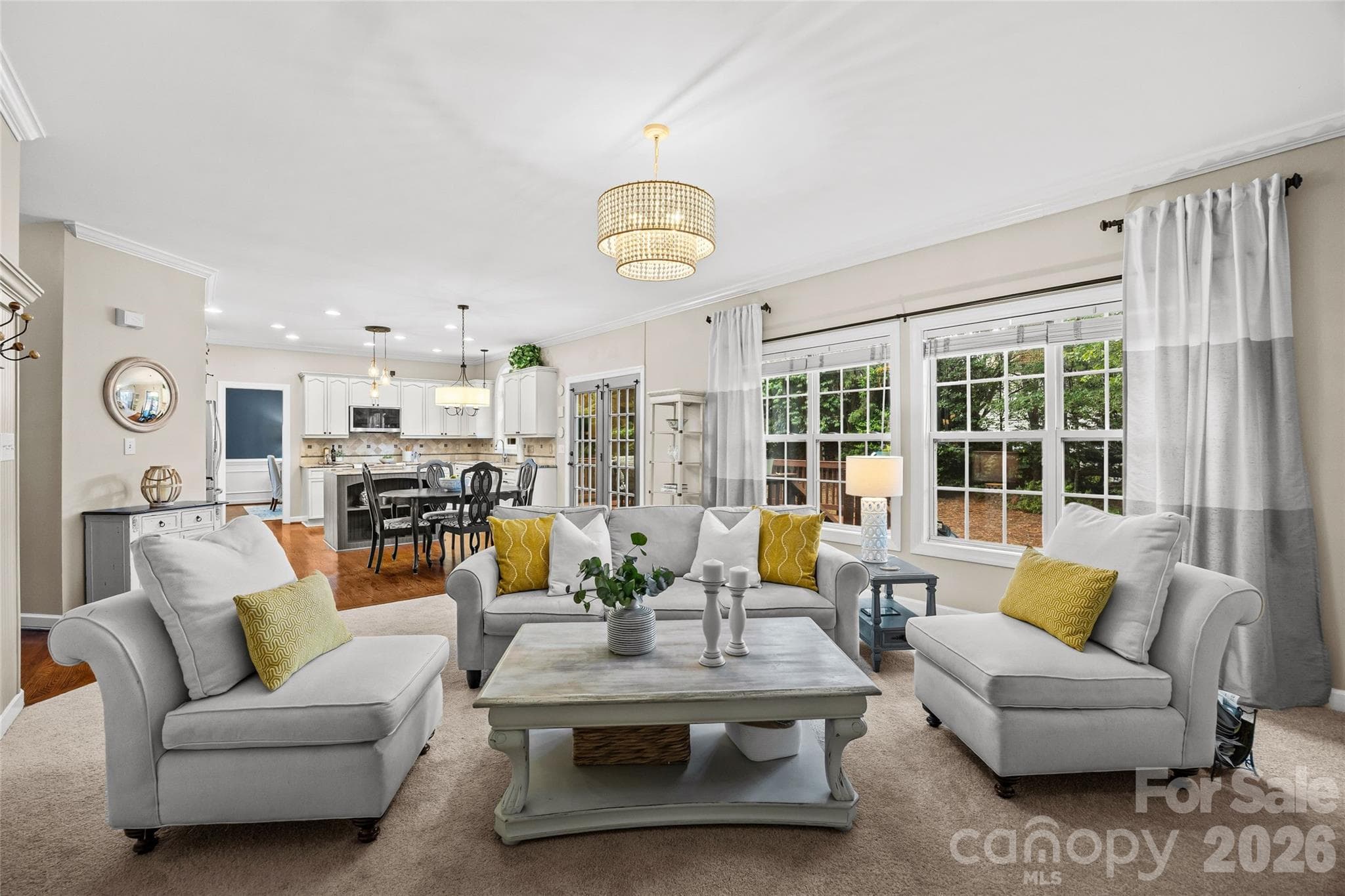 Open-concept floor plan - 11424 Innes Court, Charlotte
