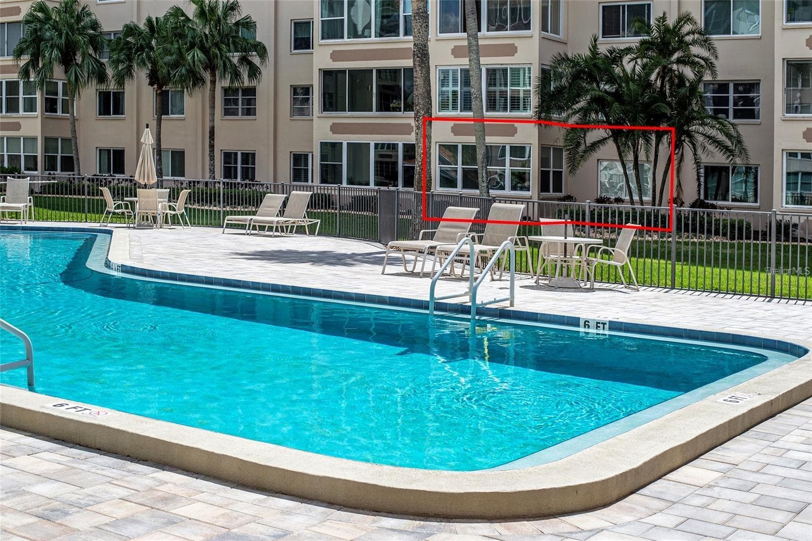 Walk out to the newly remodeled Community Pool - 620 EDGEWATER DR #103, DUNEDIN