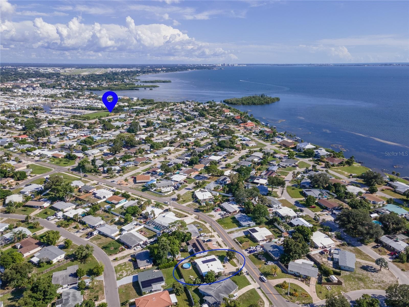 Ariel view with proximity to amenities and Sarasota Bay - 3019 FLORIDA BLVD, BRADENTON