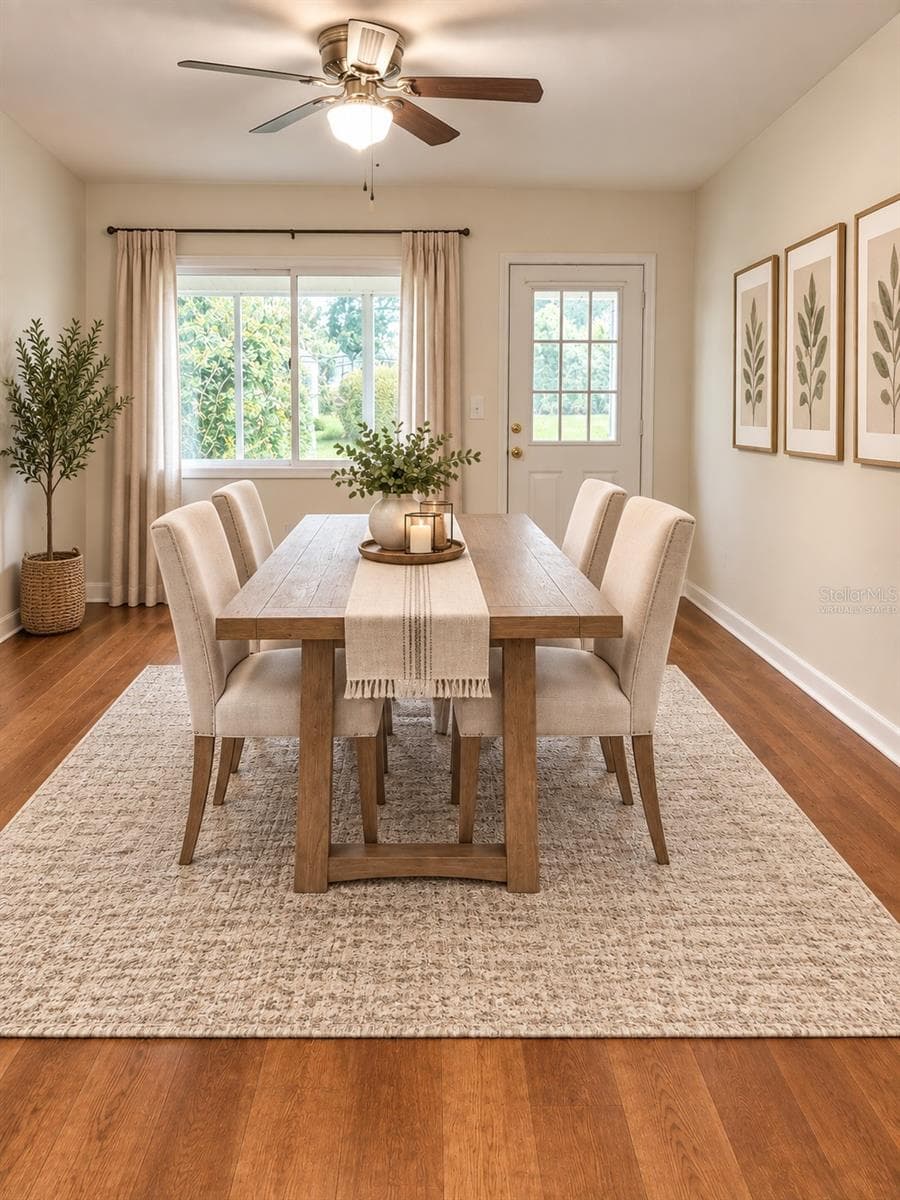 Dining Room - Virtually Staged - 8920 SW 97TH LANE RD #F, OCALA
