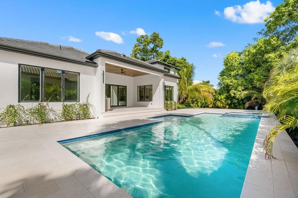 Another view of heated saltwater pool. - 3360 BAYOU SOUND, LONGBOAT KEY