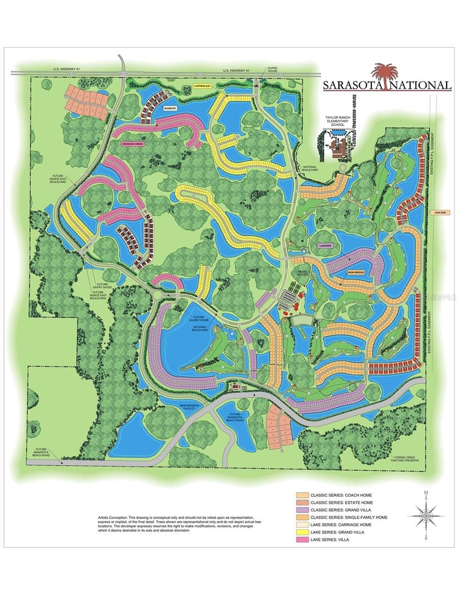 Map of Sarasota National - 23739 WAVERLY CIR, VENICE