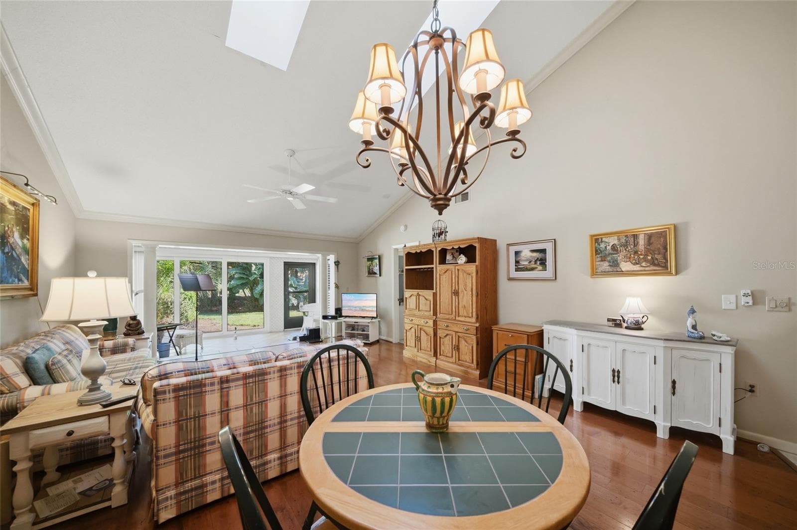 Open dining - Living room area with skylights - 3266 SANDLEHEATH #51, SARASOTA