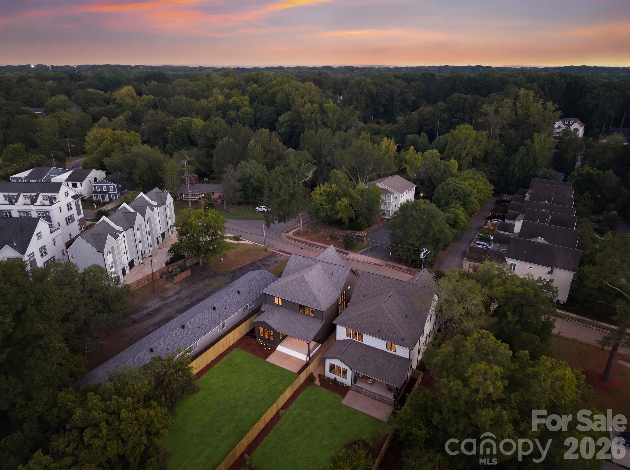 Aerial view - 1117 Lomax Avenue, Charlotte