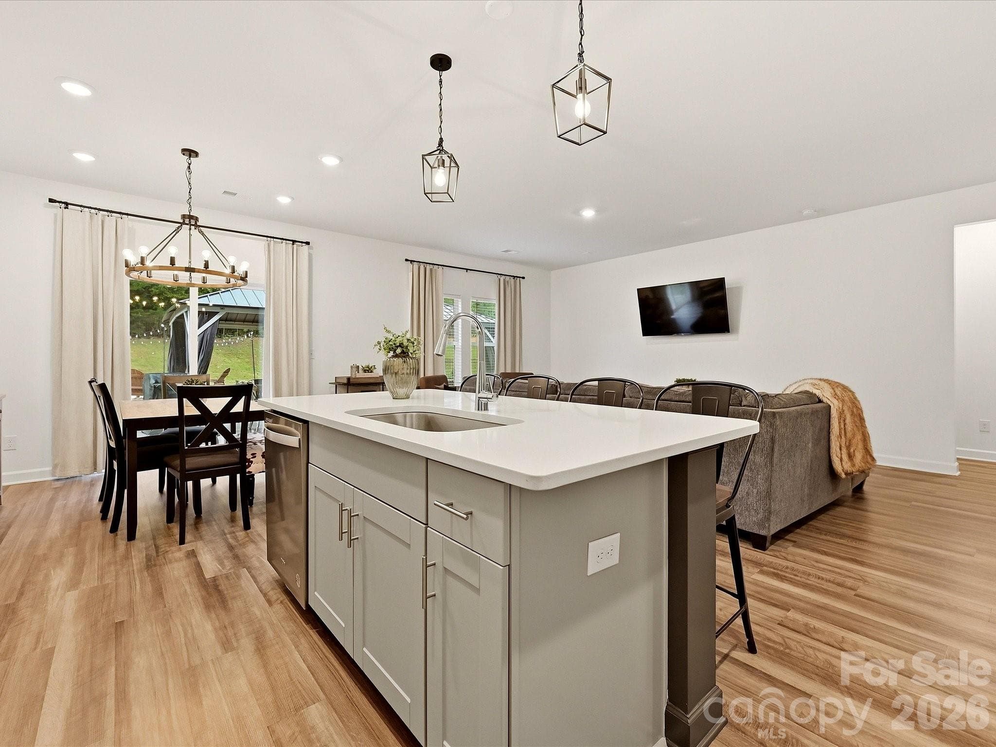 View into LR from Pantry - 7715 Porrera Street, Charlotte