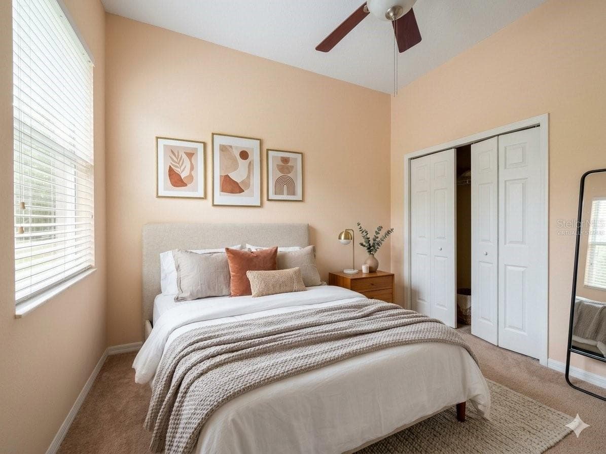 VIRTUALLY STAGED BEDROOM 2 - 5126 MAJESTIC WOODS PL, SANFORD