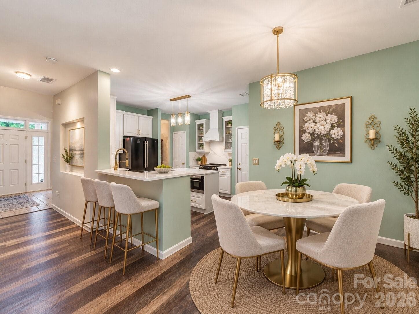 Virtually Staged Breakfast Nook - 7313 Hannah Alexander Lane, Mint Hill