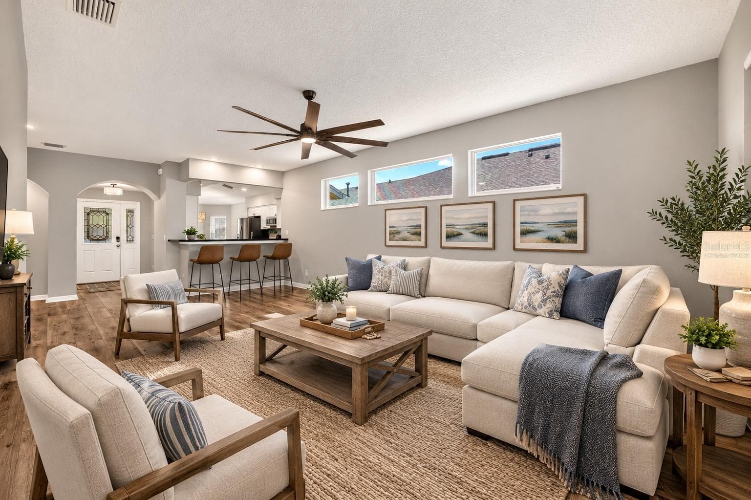 Virtually Staged Living Room - 27134 NOSTALGIA DR, LEESBURG