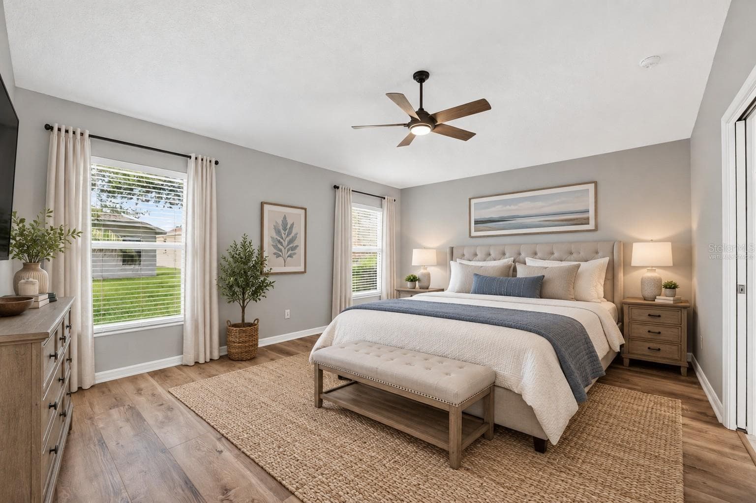 Primary Bedroom - Virtually Staged - 27134 NOSTALGIA DR, LEESBURG