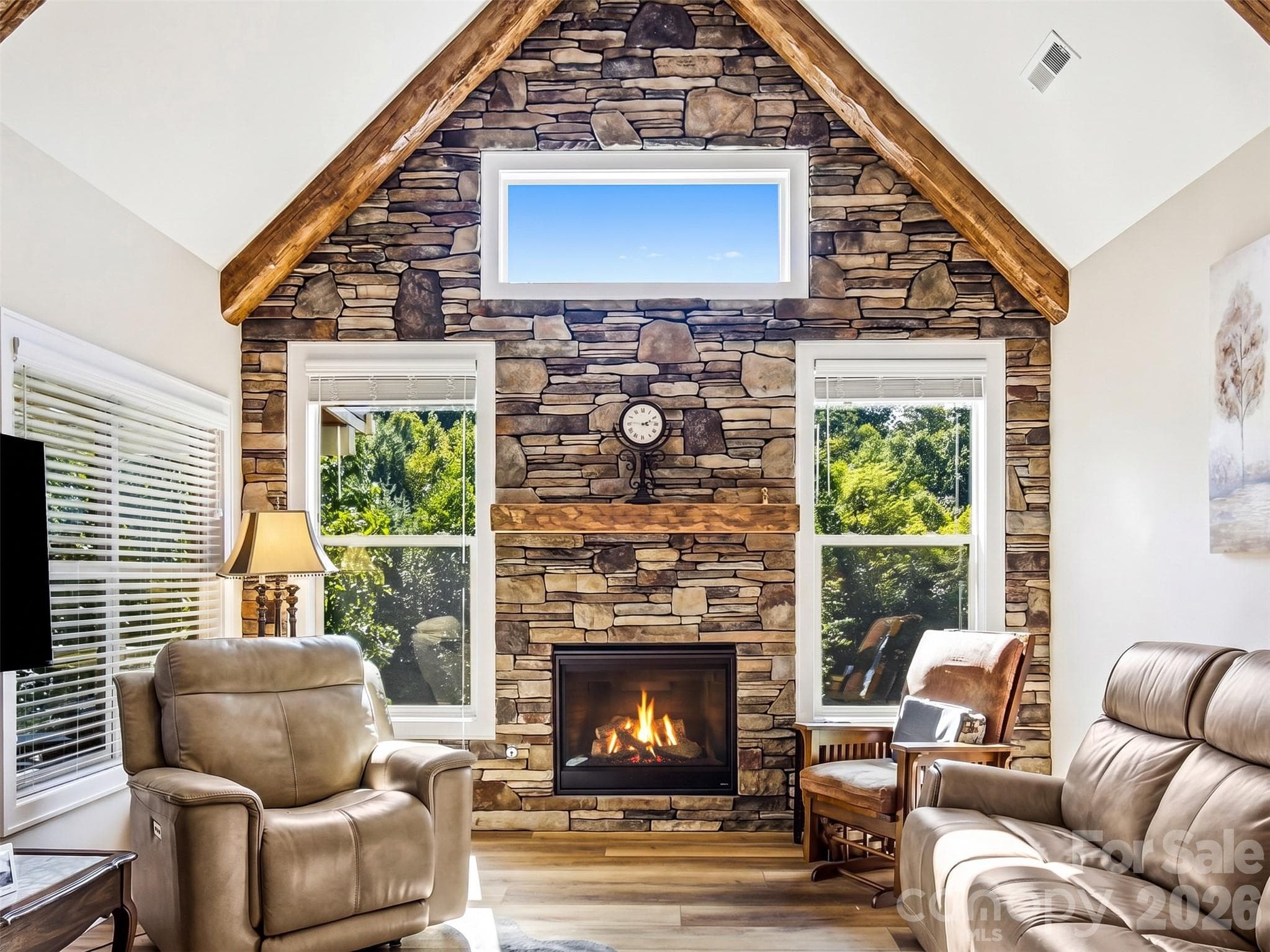 Gas fireplace - 158 Narrows Run Loop, Hendersonville