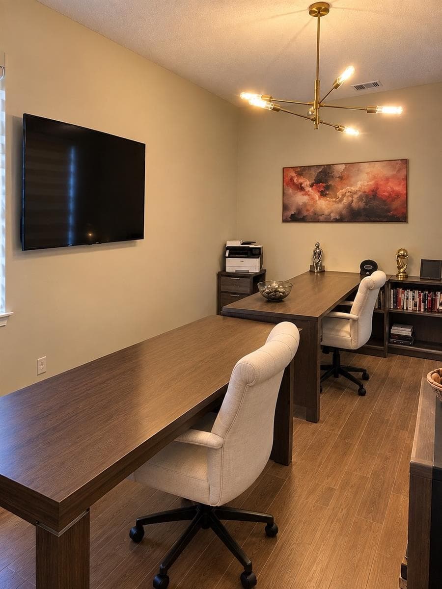 Spacious and stylish home office with abundant natural light. - 6735 REVERIE PARK AVE, ORLANDO
