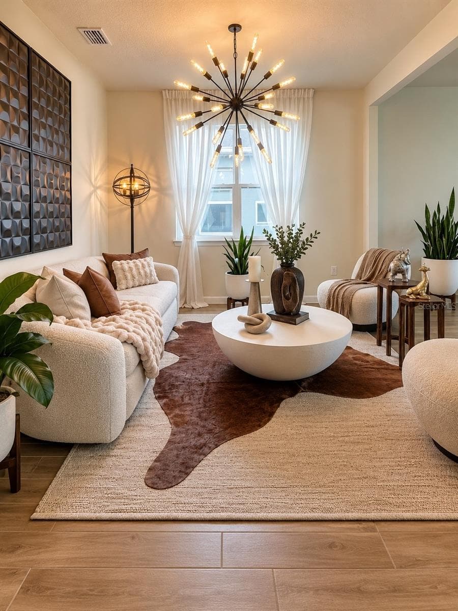 Spacious Secondary Living Room with elegant finishes and abundant natural light. - 6735 REVERIE PARK AVE, ORLANDO