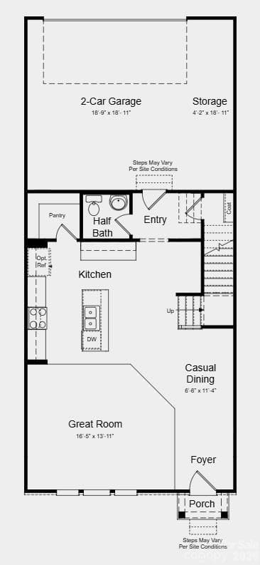 Additional Highlights include: Tub and shower at primary bath, upgraded range, one bowl sink at kitchen, and trash roll out cabinet. - 7334 Wake Way, Indian Land