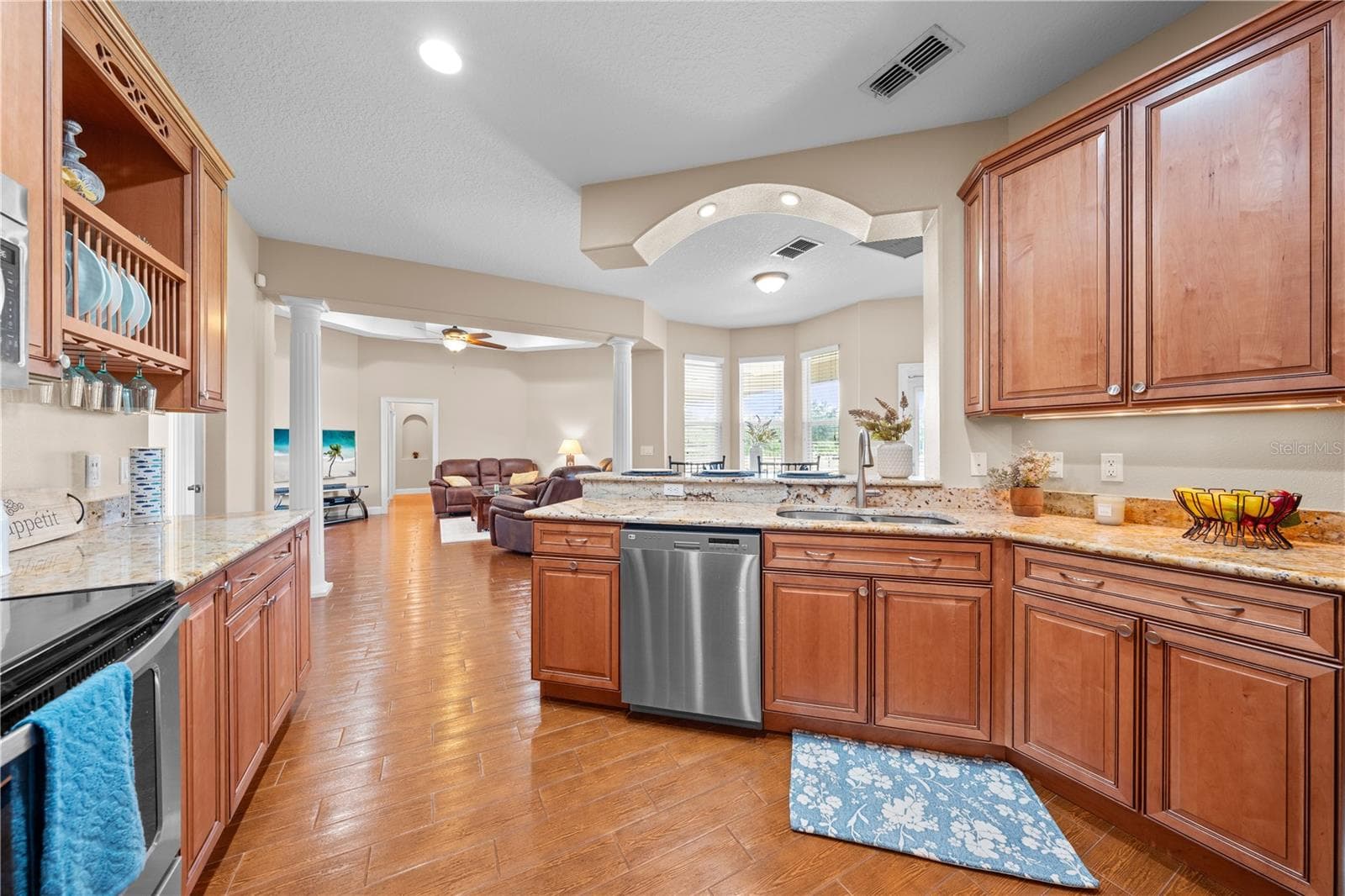 The view from the kitchen is perfect for entertaining your guests. - 4349 PACKARD AVE, ST CLOUD