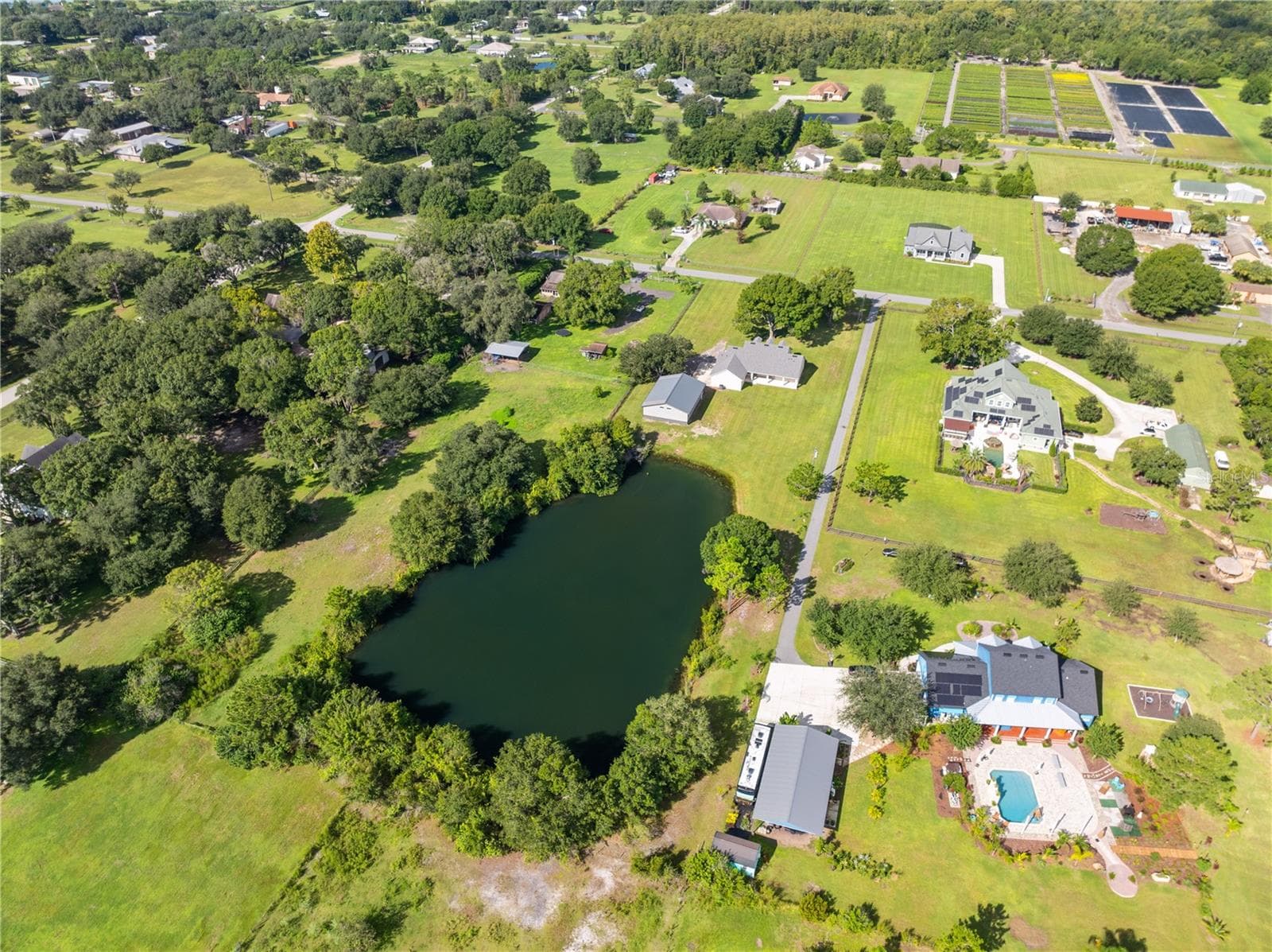 Aerial from the back of the property. - 4349 PACKARD AVE, ST CLOUD