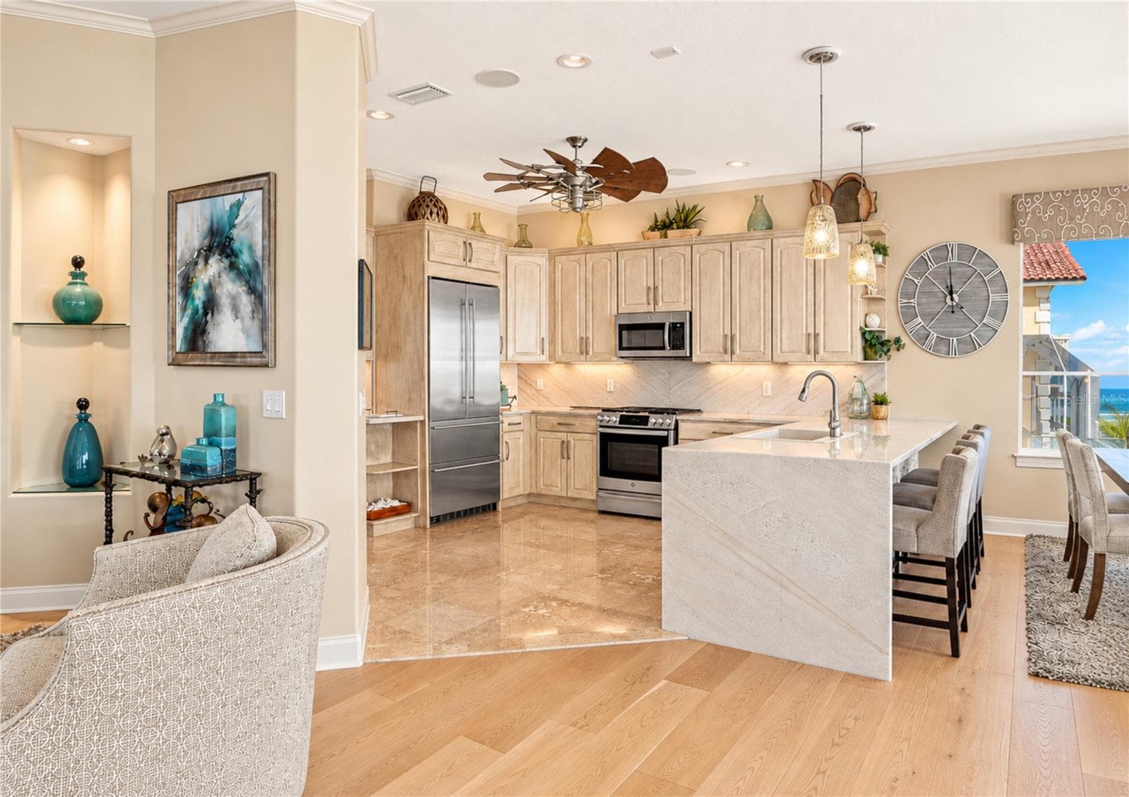 Gourmet Kitchen with Ocean Views - 3399 N OCEAN SHORE BLVD, FLAGLER BEACH
