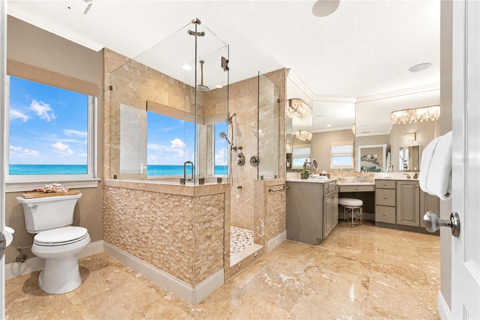 Spa-Inspired Primary Bath - 3399 N OCEAN SHORE BLVD, FLAGLER BEACH