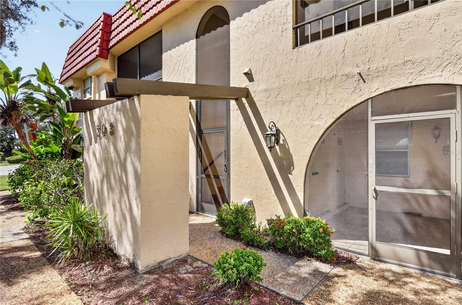 Front entrance to go upstairs to unit # F. - 203 RUBENS DR #F, NOKOMIS