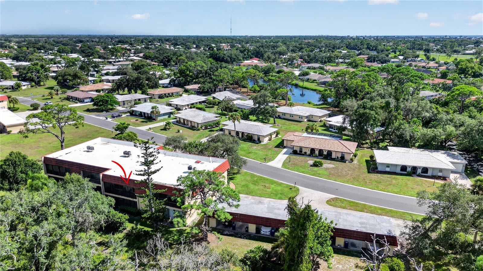 Aerial photo of the area and Gulf. - 203 RUBENS DR #F, NOKOMIS