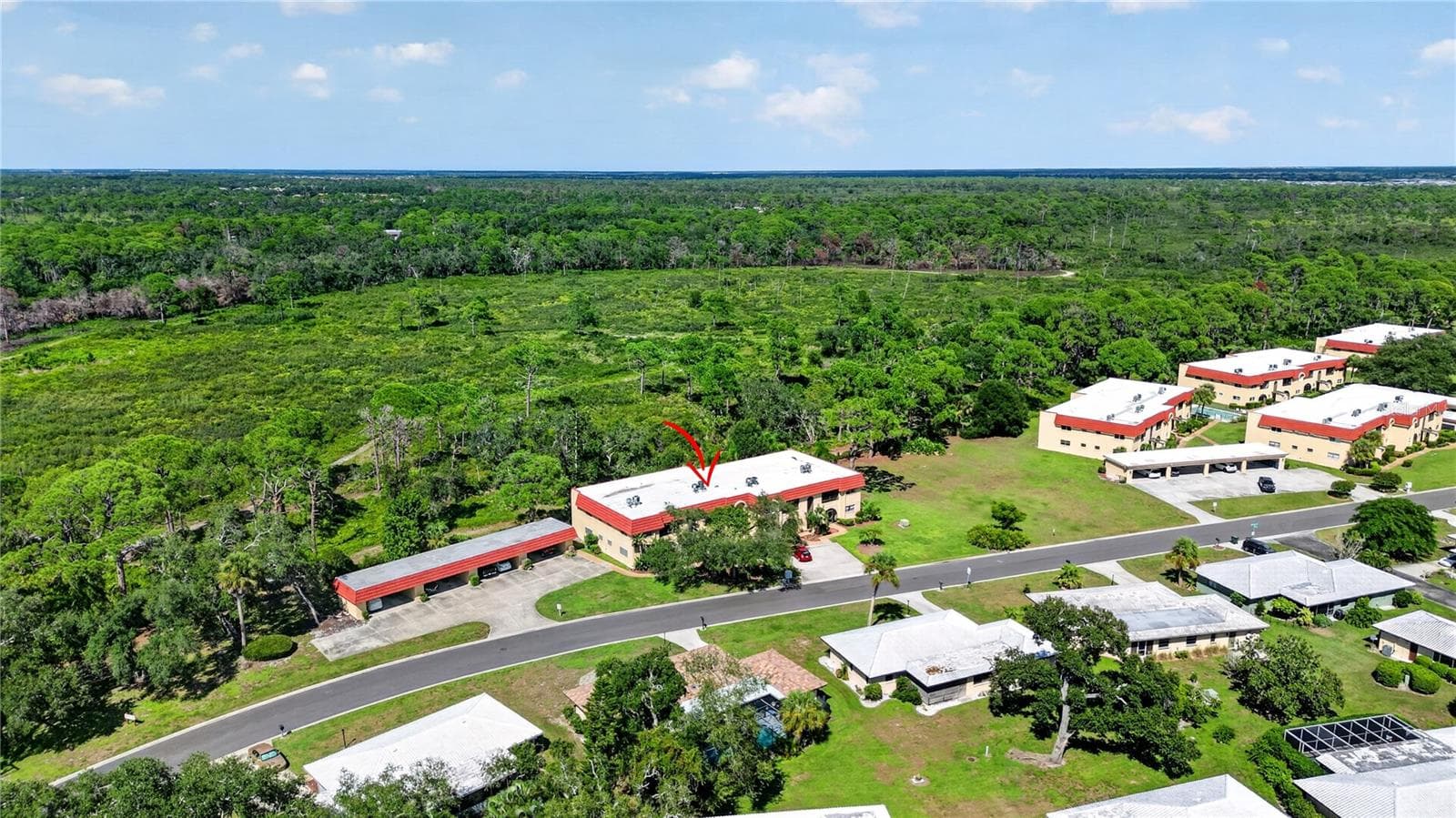 Aerial photo of the area-Oscar Sherer State park. - 203 RUBENS DR #F, NOKOMIS
