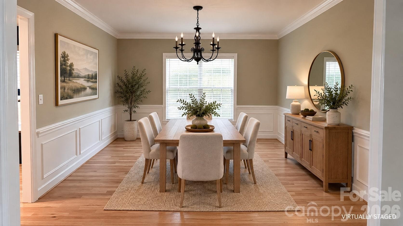 Formal dining room staged - 2127 Copperplate Road, Charlotte