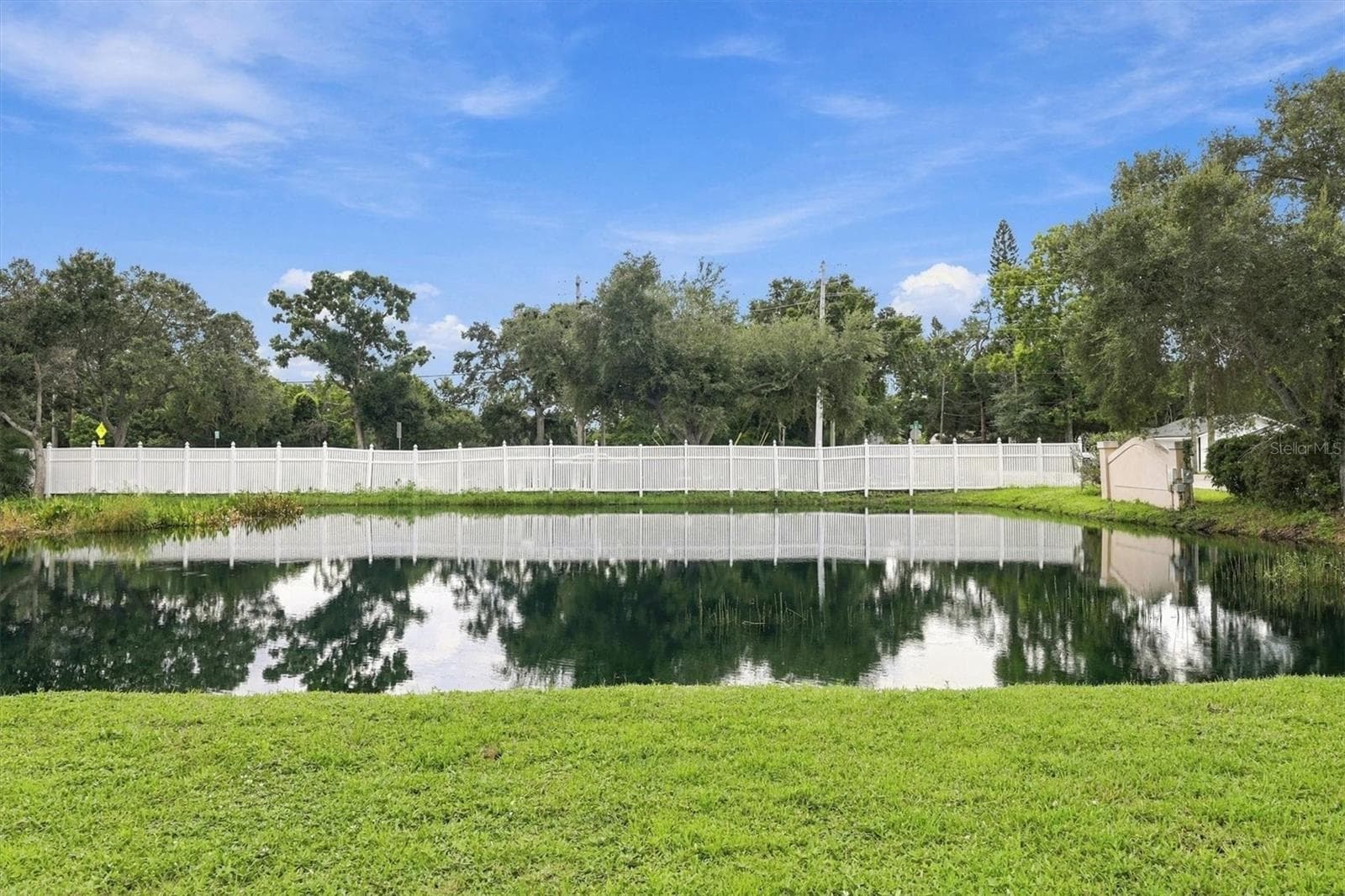 Backyard Pond - 2404 50TH DR E, BRADENTON