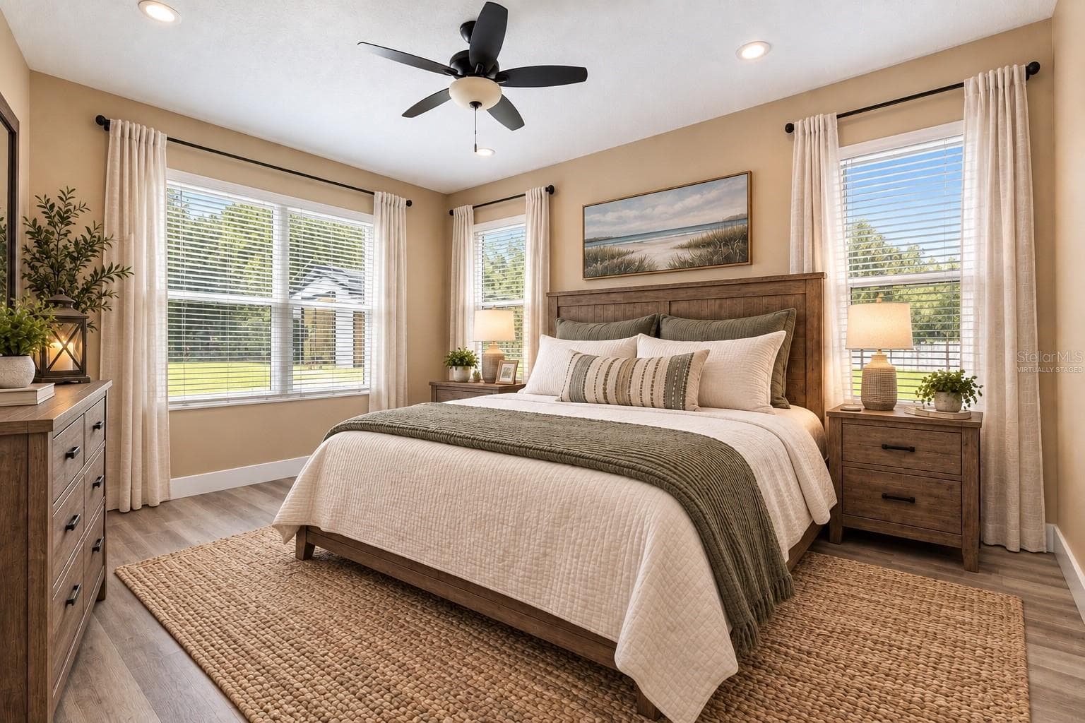 Virtually Staged Primary Bedroom - 2540 NE 77TH RD, WILDWOOD