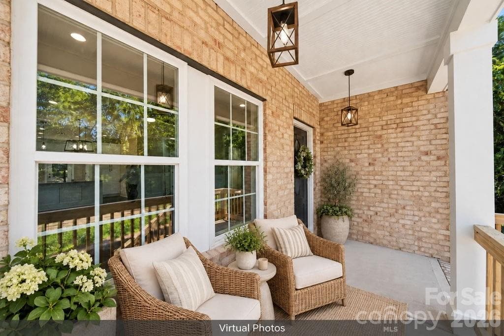 Virtually staged porch furniture - 726 Carr Street, Monroe